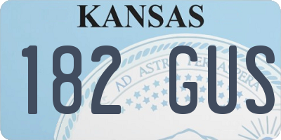 KS license plate 182GUS