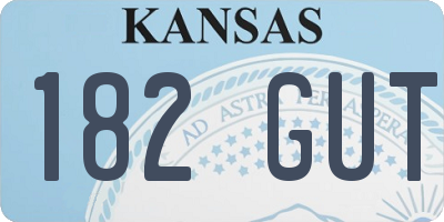 KS license plate 182GUT