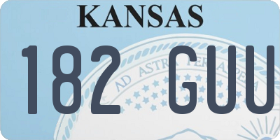 KS license plate 182GUU