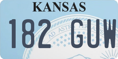 KS license plate 182GUW