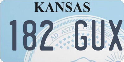 KS license plate 182GUX