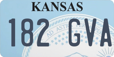 KS license plate 182GVA