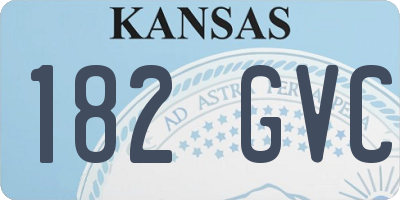KS license plate 182GVC