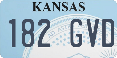 KS license plate 182GVD