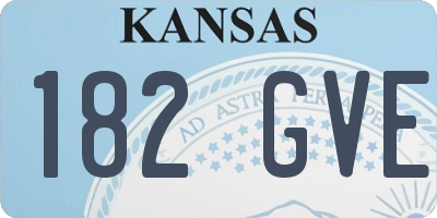 KS license plate 182GVE