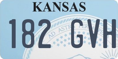 KS license plate 182GVH