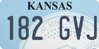 KS license plate 182GVJ