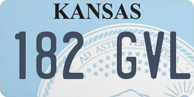KS license plate 182GVL