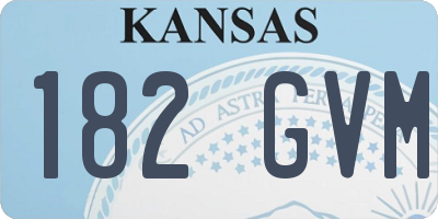 KS license plate 182GVM