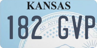 KS license plate 182GVP