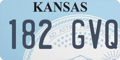 KS license plate 182GVQ