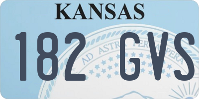 KS license plate 182GVS