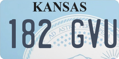 KS license plate 182GVU