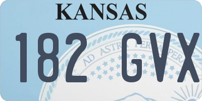 KS license plate 182GVX
