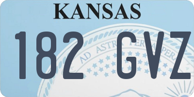 KS license plate 182GVZ