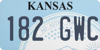 KS license plate 182GWC