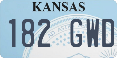 KS license plate 182GWD