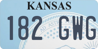 KS license plate 182GWG