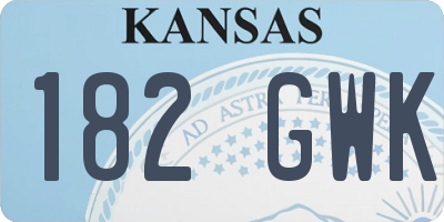 KS license plate 182GWK