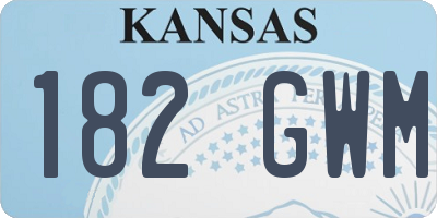 KS license plate 182GWM