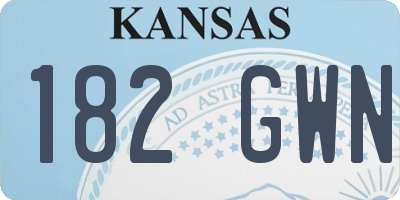 KS license plate 182GWN
