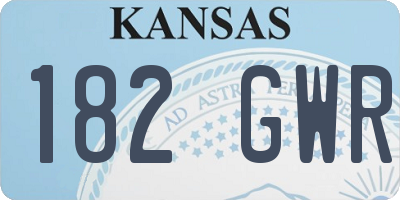KS license plate 182GWR