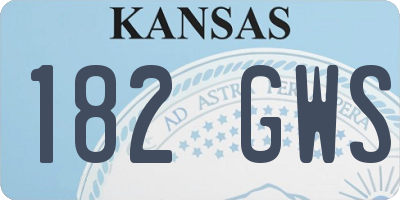 KS license plate 182GWS