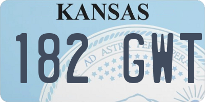KS license plate 182GWT