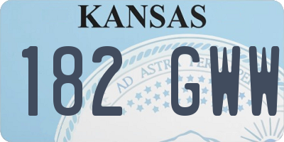 KS license plate 182GWW