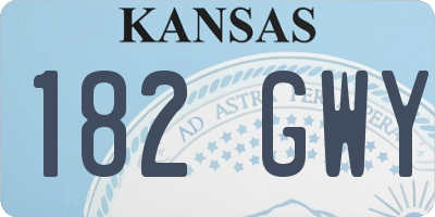KS license plate 182GWY