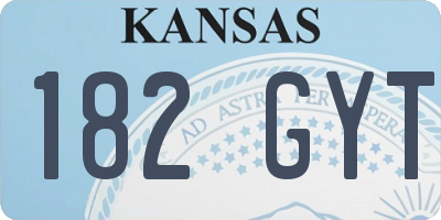 KS license plate 182GYT