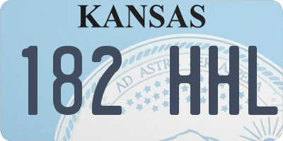KS license plate 182HHL