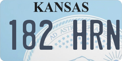 KS license plate 182HRN