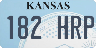 KS license plate 182HRP
