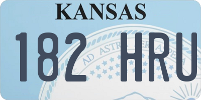 KS license plate 182HRU