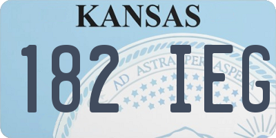 KS license plate 182IEG
