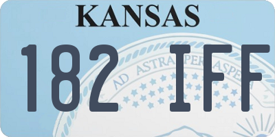 KS license plate 182IFF