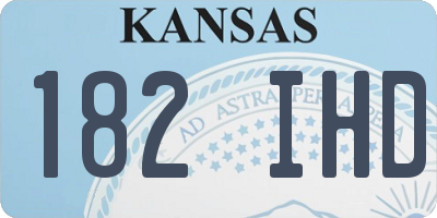 KS license plate 182IHD