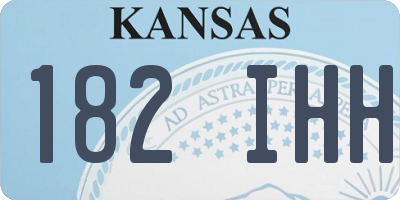 KS license plate 182IHH