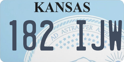 KS license plate 182IJW