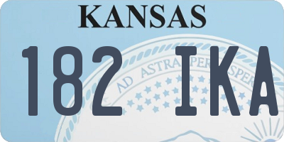 KS license plate 182IKA