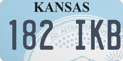 KS license plate 182IKB