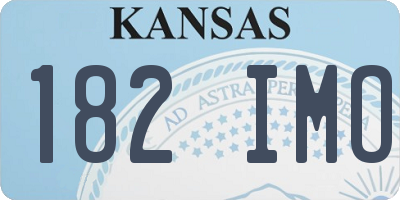 KS license plate 182IMO