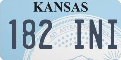 KS license plate 182INI