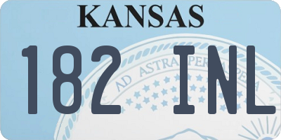 KS license plate 182INL