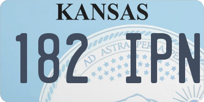 KS license plate 182IPN