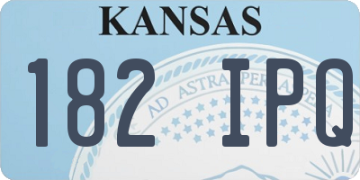 KS license plate 182IPQ