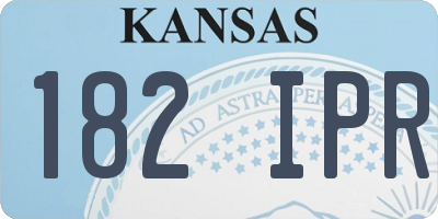 KS license plate 182IPR