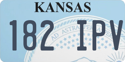 KS license plate 182IPV