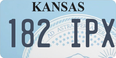 KS license plate 182IPX